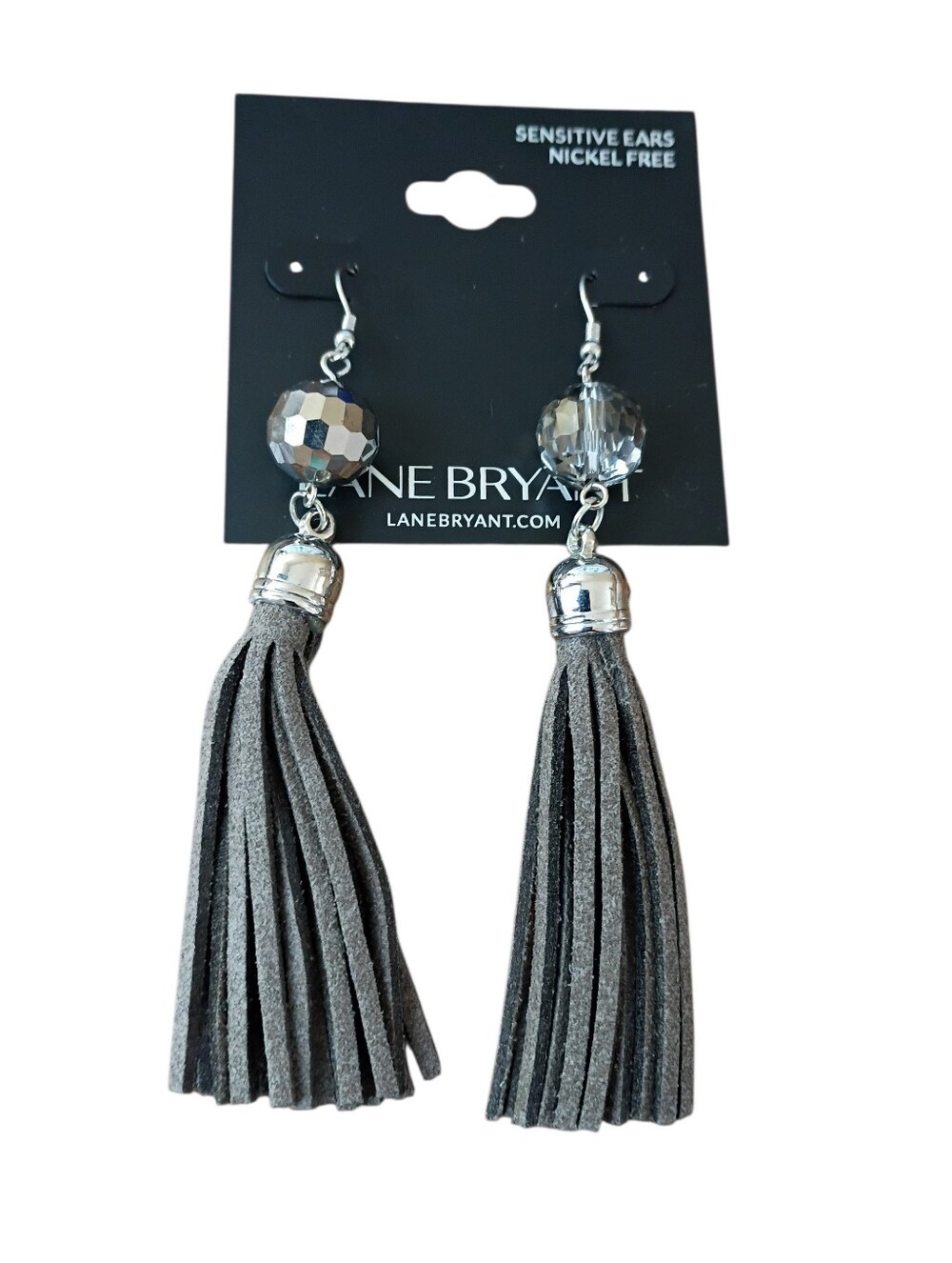 Earrings Lane Bryant Silver Gray Tassel Drop Earrings Fashion Statement Jewelry